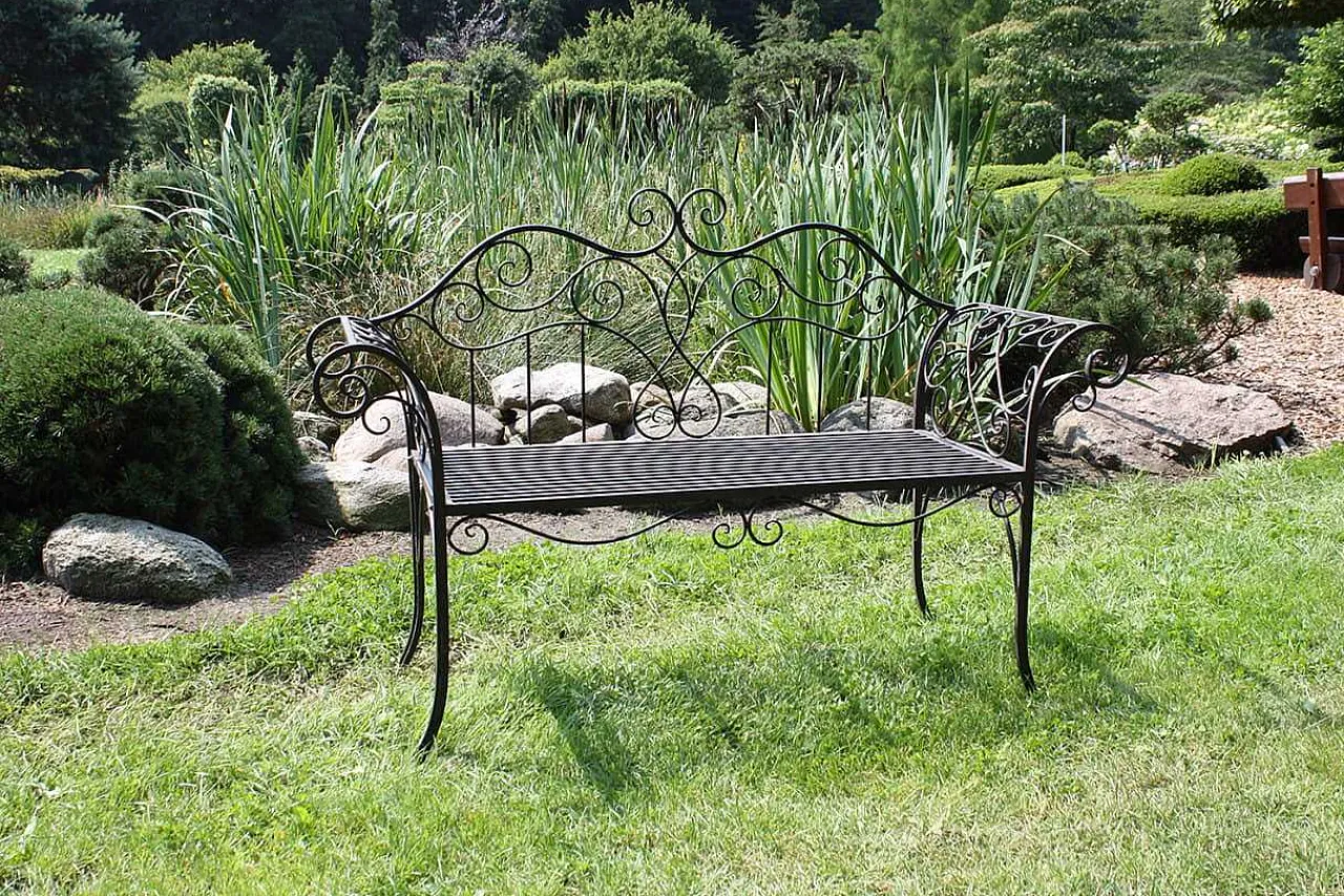 mutoni pleasure Gartenbank Selene Stahl Schwarzbraun 143> Gartenbänke