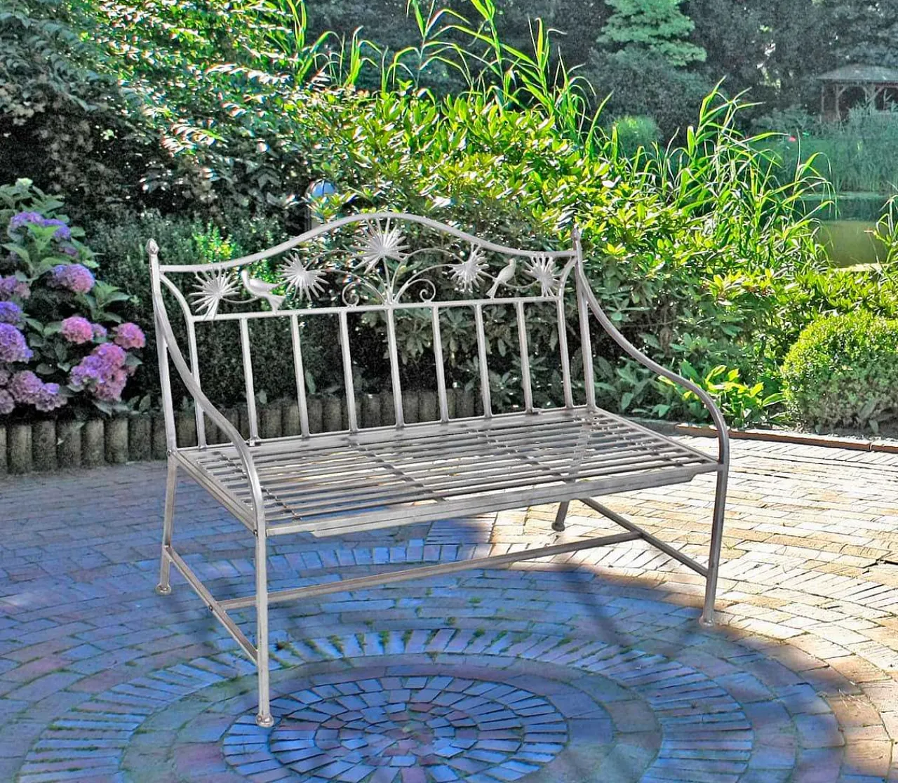 mutoni pleasure Gartenbank Talin Eisen Silber 111> Gartenbänke
