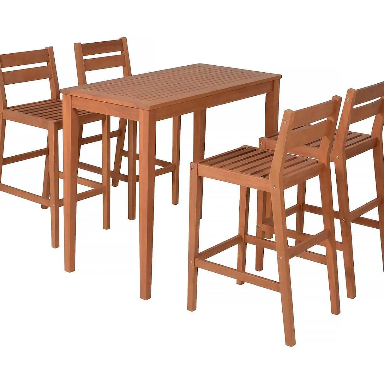 mutoni pleasure Gartenbar-Set Maine Eukalyptus Braun (5-Tlg)> Balkon-Sets