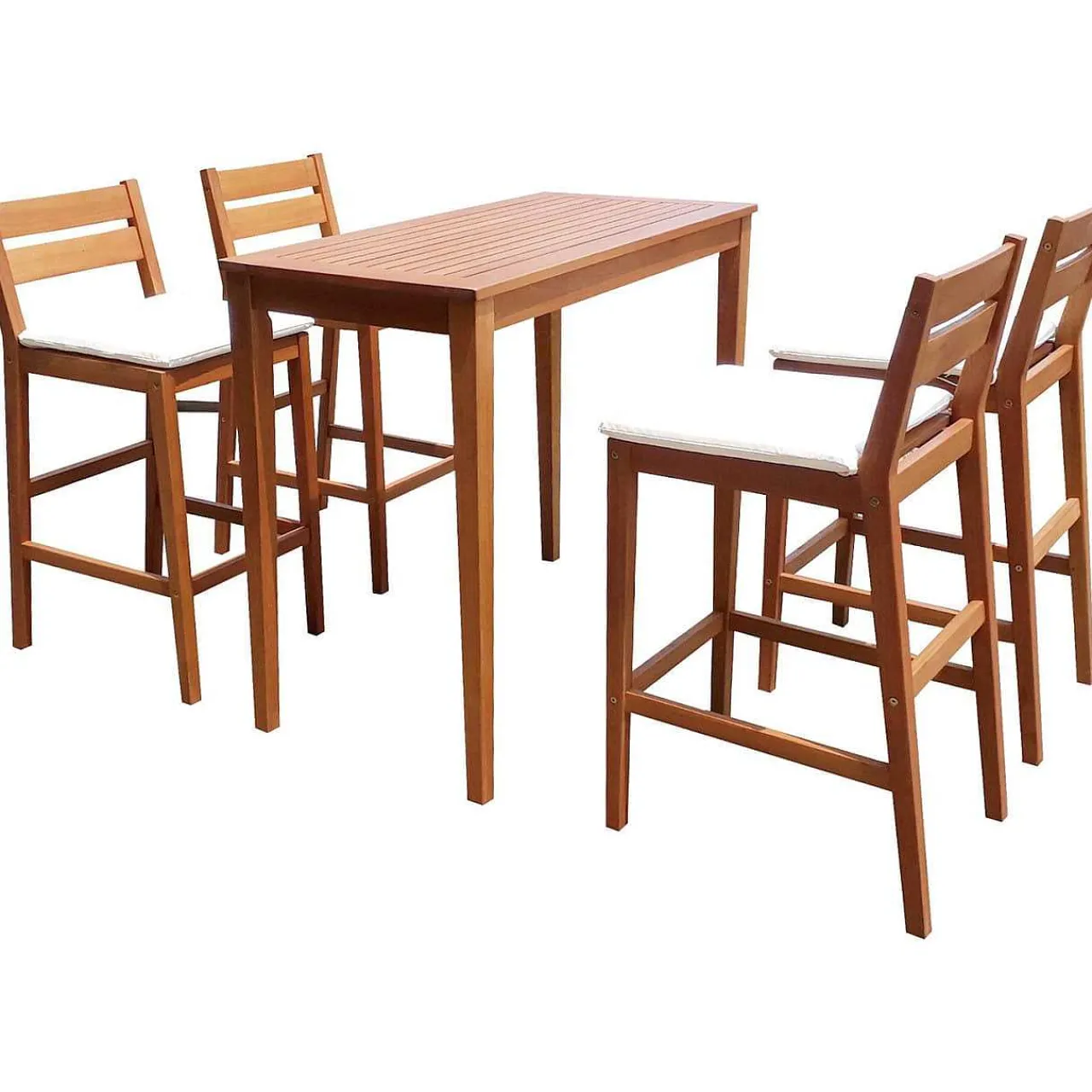 mutoni pleasure Gartenbar-Set Maine Eukalyptus Braun (5-Tlg)> Balkon-Sets