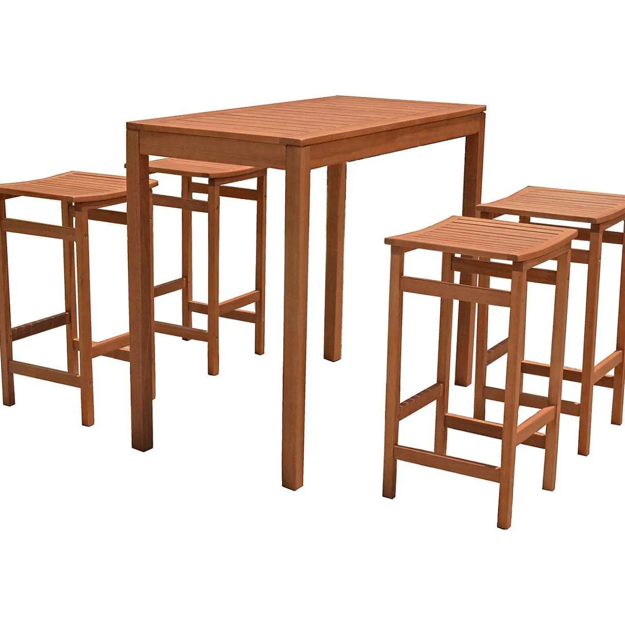 mutoni pleasure Gartenbar-Set Palmdale Eukalyptus Natur (5-Tlg)> Balkon-Sets