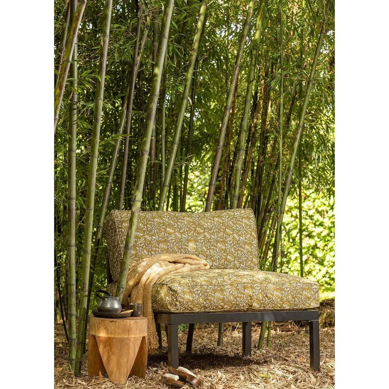 mutoni living Gartenkissenset Bloom Grun Braun (2-Teilig)> Kissen Gartenmöbel