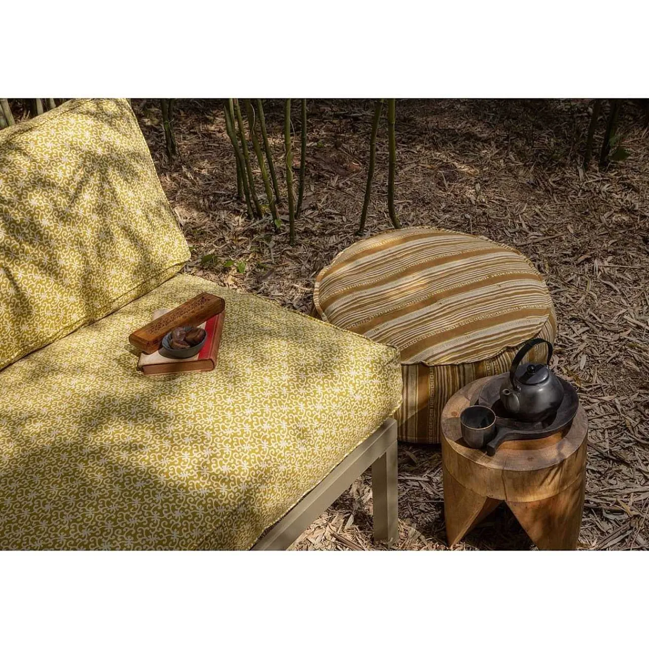 mutoni living Gartenkissenset Snooze Ocker (2-Teilig)> Kissen Gartenmöbel