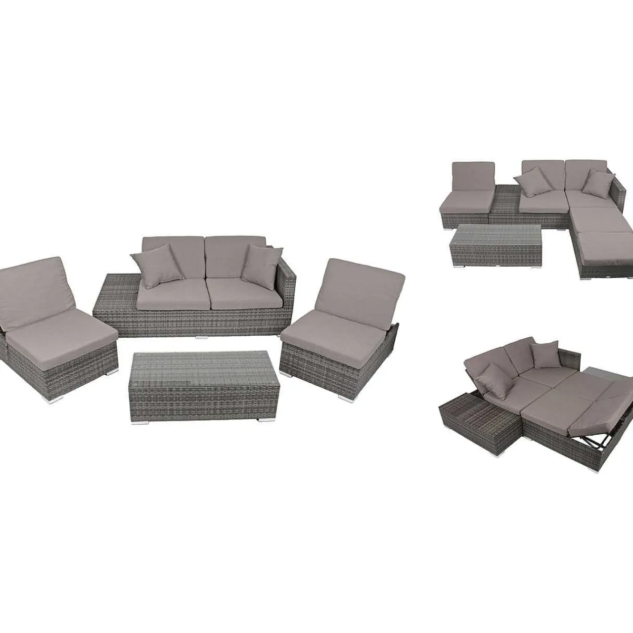 mutoni pleasure Gartenlounge Alcudia Grau> Gartenlounge