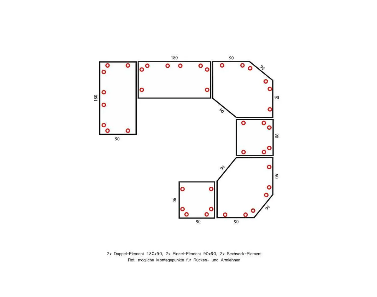 mutoni ethnic Gartenlounge Bahia Grey Modular> Gartenlounge