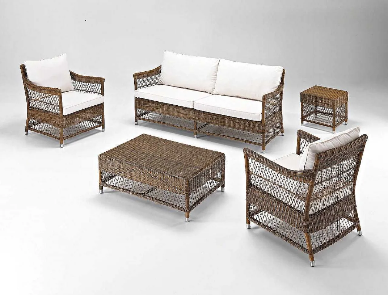 mutoni ethnic Gartenlounge Camille Polyrattan Bronze 5-Teilig> Gartenlounge
