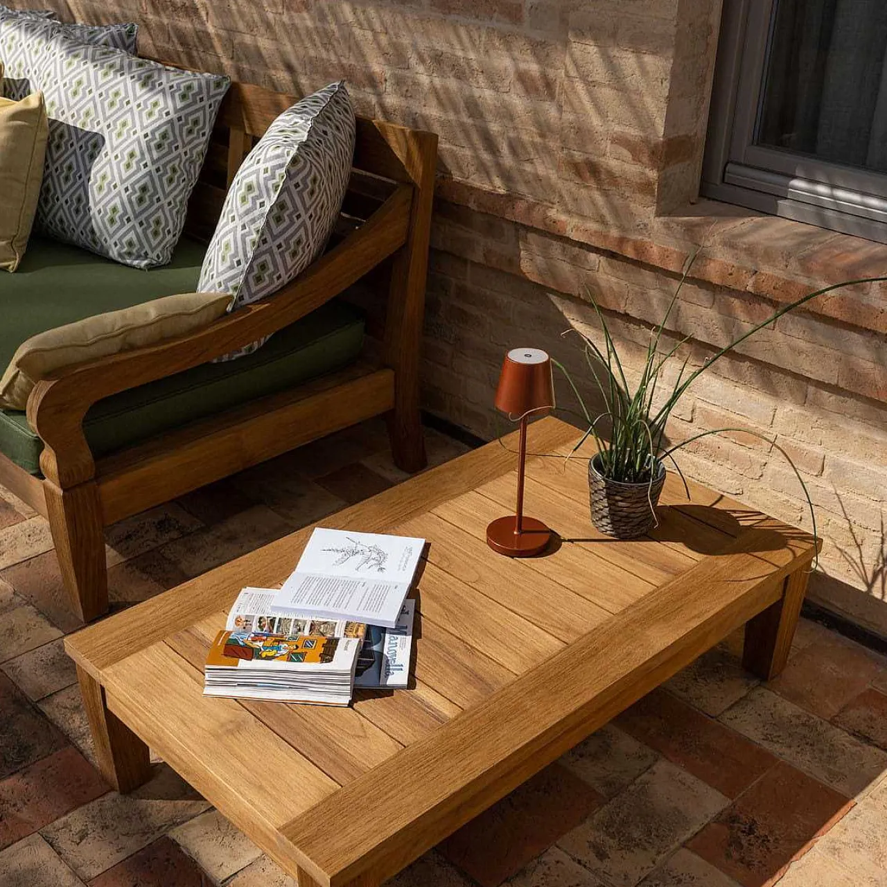 mutoni ethnic Gartenlounge Java Natur Teak (3-Teilig)> Gartenlounge