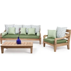 mutoni ethnic Gartenlounge Java Natur Teak (3-Teilig)><noscript><img width=