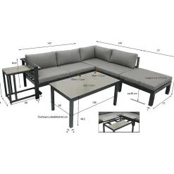 mutoni pleasure Gartenlounge Miranda Grau><noscript><img width=