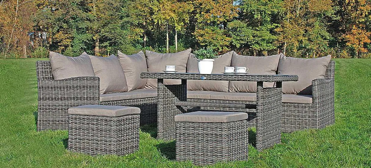 mutoni pleasure Gartenlounge Oviedo Dunkelgrau> Gartenlounge