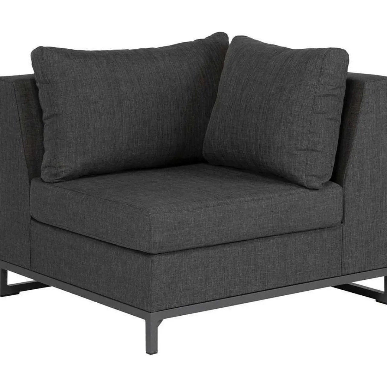 mutoni living Gartenlounge Rhodos Eck-Element Schwarz> Loungeelemente