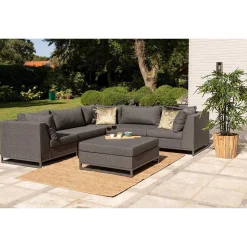 mutoni living Gartenlounge Rhodos 1-Sitzer Element Schwarz> Loungeelemente
