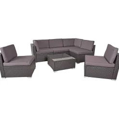 mutoni pleasure Gartenlounge Sansibar Schwarz Grau><noscript><img width=