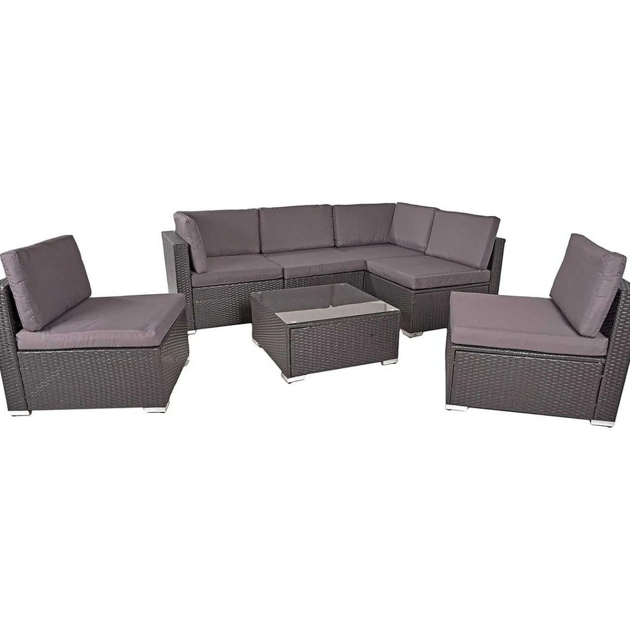 mutoni pleasure Gartenlounge Sansibar Schwarz Grau> Gartenlounge