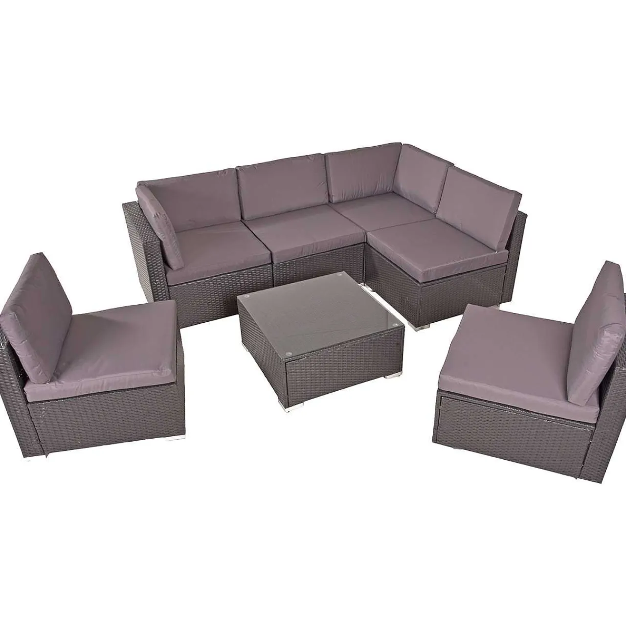 mutoni pleasure Gartenlounge Sansibar Schwarz Grau> Gartenlounge