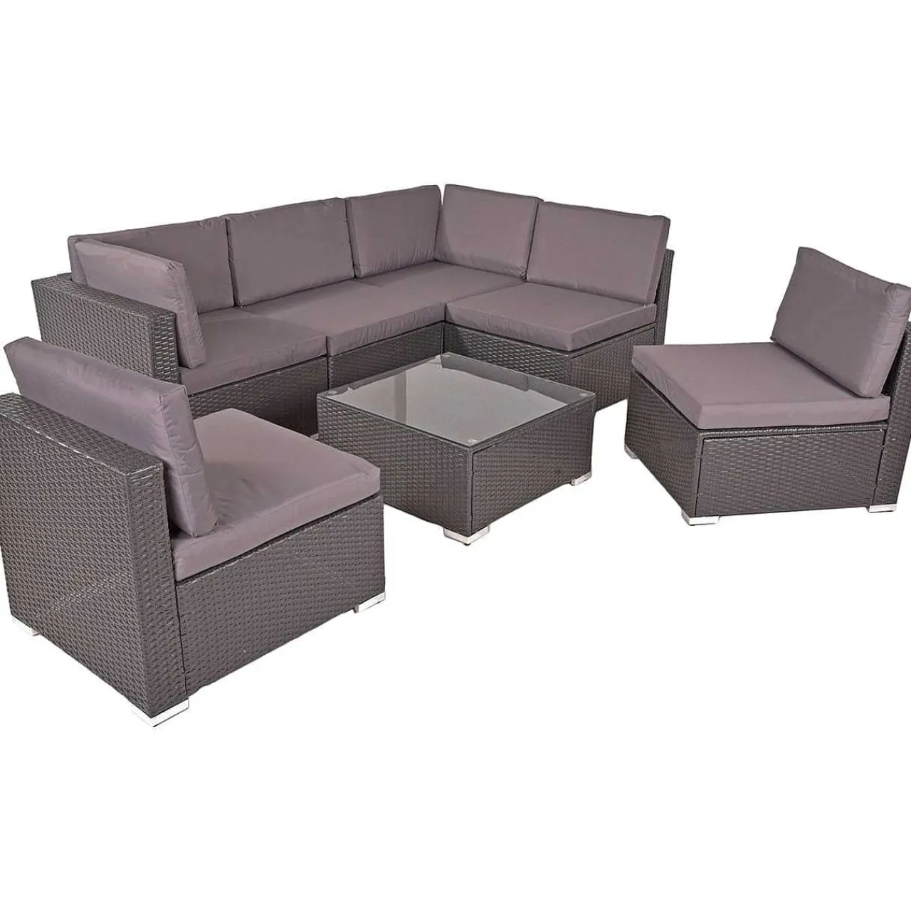 mutoni pleasure Gartenlounge Sansibar Schwarz Grau> Gartenlounge