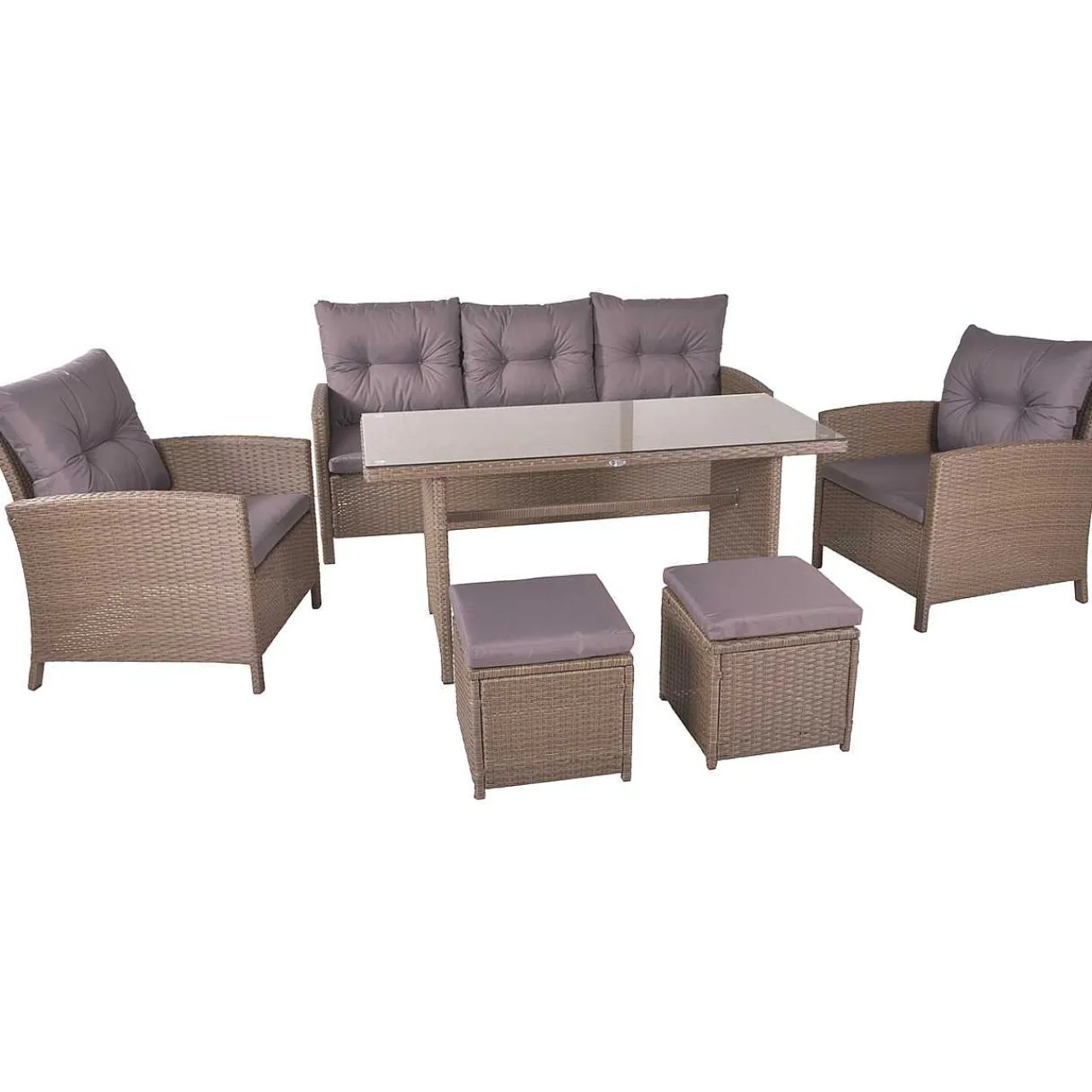 mutoni pleasure Gartenlounge Sevilla Braun (6-Er Set)> Gartenlounge