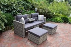 mutoni pleasure Gartenlounge Valletta Grau> Gartenlounge