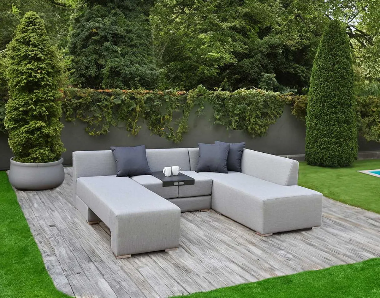 mutoni pleasure Gartenlounge Wellington Grau> Gartenlounge