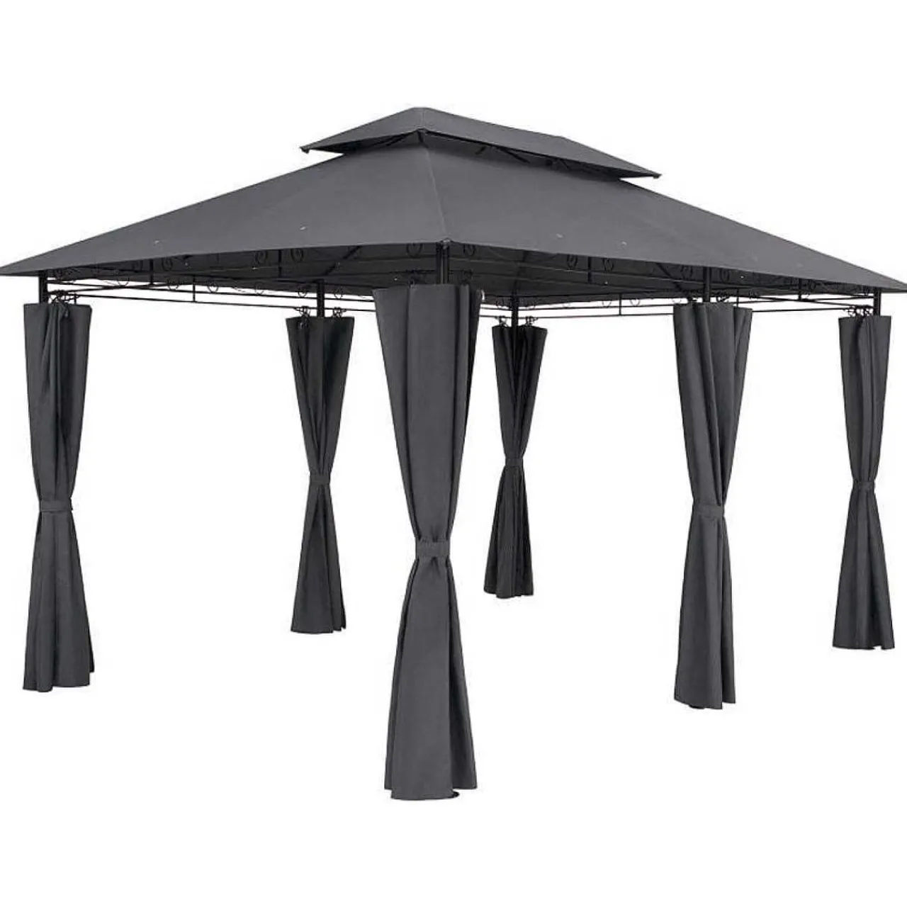 mutoni pleasure Gartenpavillon Moldau Anthrazit 400X300> Pavillons Und Gartenzelte