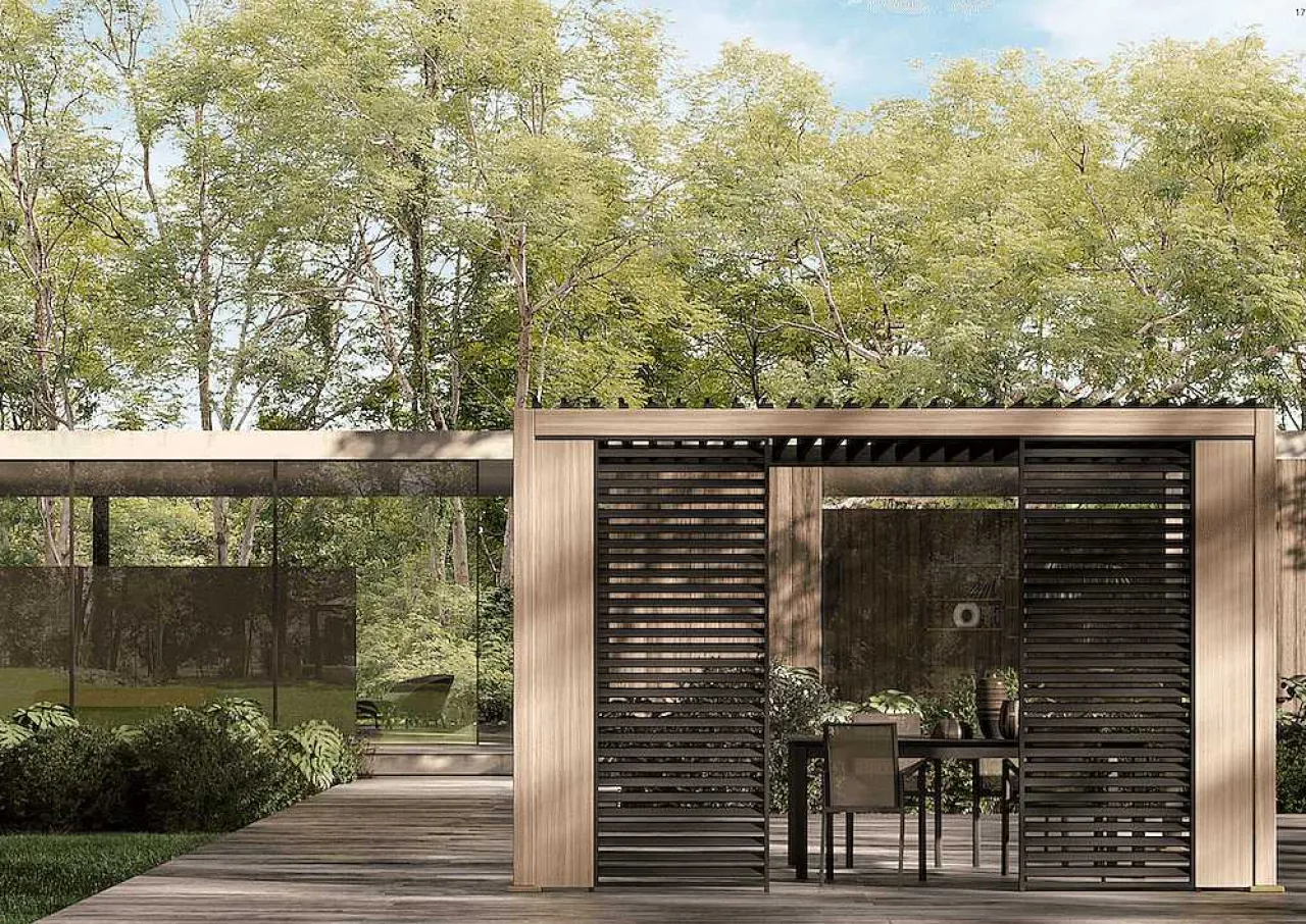 mutoni lifestyle Gartenpavillon Ocean Natur-Anthrazit 360X360> Pavillons Und Gartenzelte