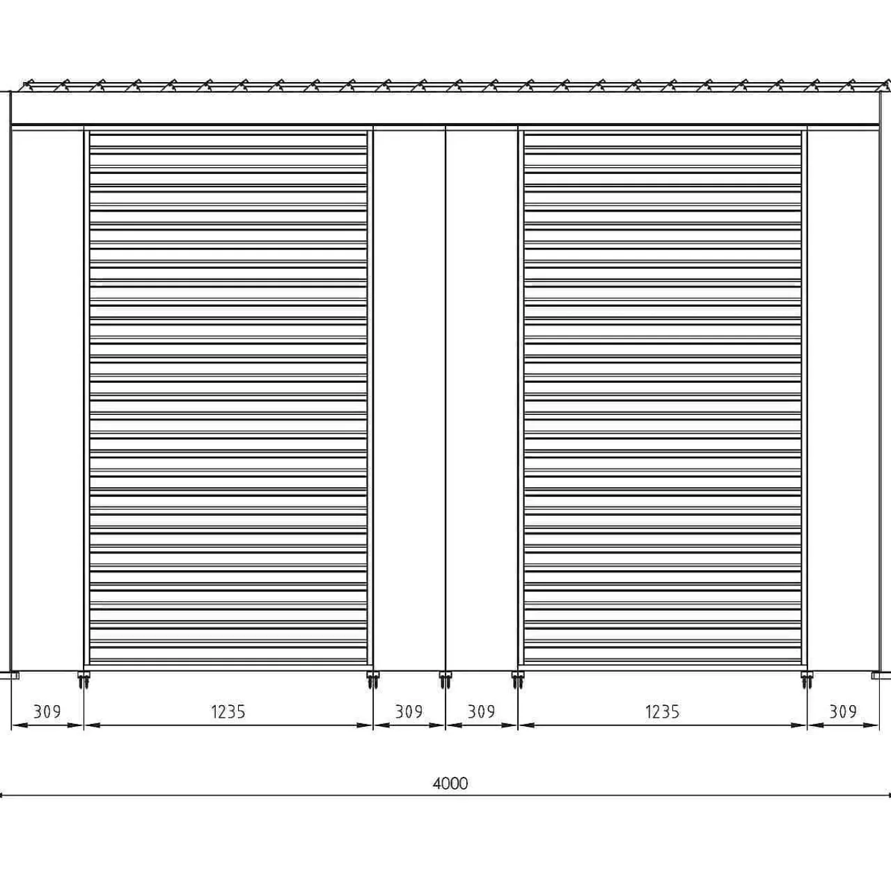 mutoni lifestyle Gartenpavillon Ocean Natur-Anthrazit 300X400> Pavillons Und Gartenzelte