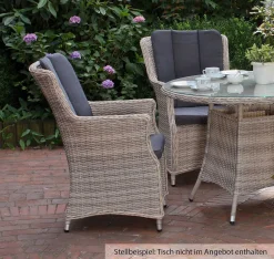 mutoni pleasure Gartensessel Dijon Sesamgrau (2-Er Set)><noscript><img width=