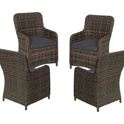 mutoni pleasure Gartensessel-Set Bordeaux Nelkenbraun (4-Tlg)><noscript><img width=