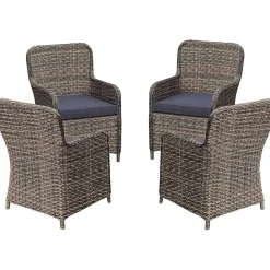 mutoni pleasure Gartensessel-Set Bordeaux Nelkenbraun (4-Tlg)><noscript><img width=