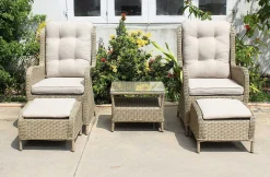 mutoni pleasure Gartensessel-Set Valencia Braun (5-Tlg)> Gartensessel