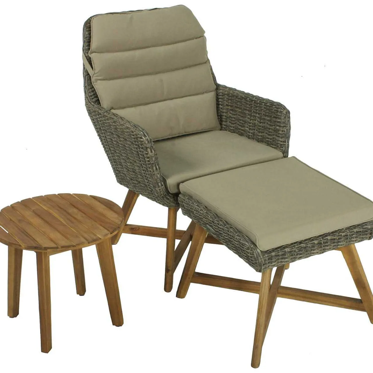 mutoni pleasure Gartenset Calvia Braun (3-Tlg)> Gartensessel