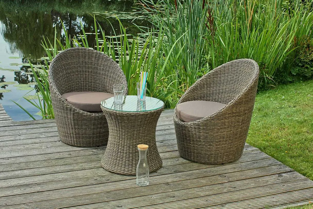 mutoni pleasure Gartenset Maribor Korianderbraun (3-Tlg)> Gartensessel