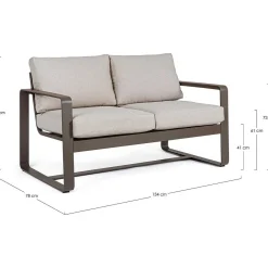 mutoni lifestyle Gartensofa Merrigan 2-Sitzer Coffee><noscript><img width=