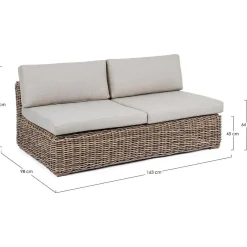mutoni lifestyle Gartensofa 2-Sitzer Coraline><noscript><img width=
