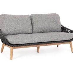 mutoni lifestyle Gartensofa Tamires 3-Sitzer Teakholz Anthrazit><noscript><img width=