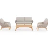 mutoni lifestyle Gartensofa Tamires 3-Sitzer Teakholz Beige> Gartensofas