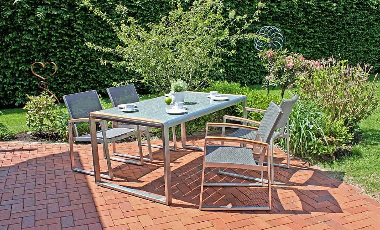mutoni pleasure Gartentisch Ava Glas Grau 160X90> Garten Esstische