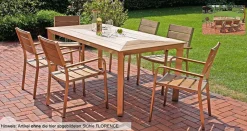 mutoni pleasure Gartentisch Florence Braun 192X100> Garten Esstische