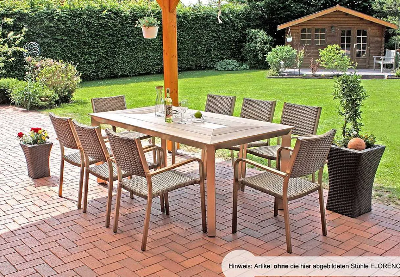 mutoni pleasure Gartentisch Florence Braun 192X100> Garten Esstische