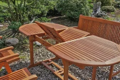 mutoni pleasure Gartentisch Stockholm Eukalyptus Natur Oval 150-200X90><noscript><img width=