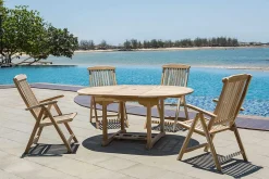 mutoni trend Gartentisch Teak Ausziehbar Rund 120-170X120><noscript><img width=