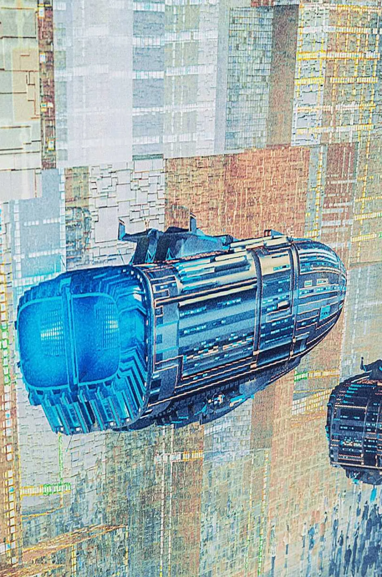 KARE Design Glasbild 3D Future City 150X100> Glasbilder