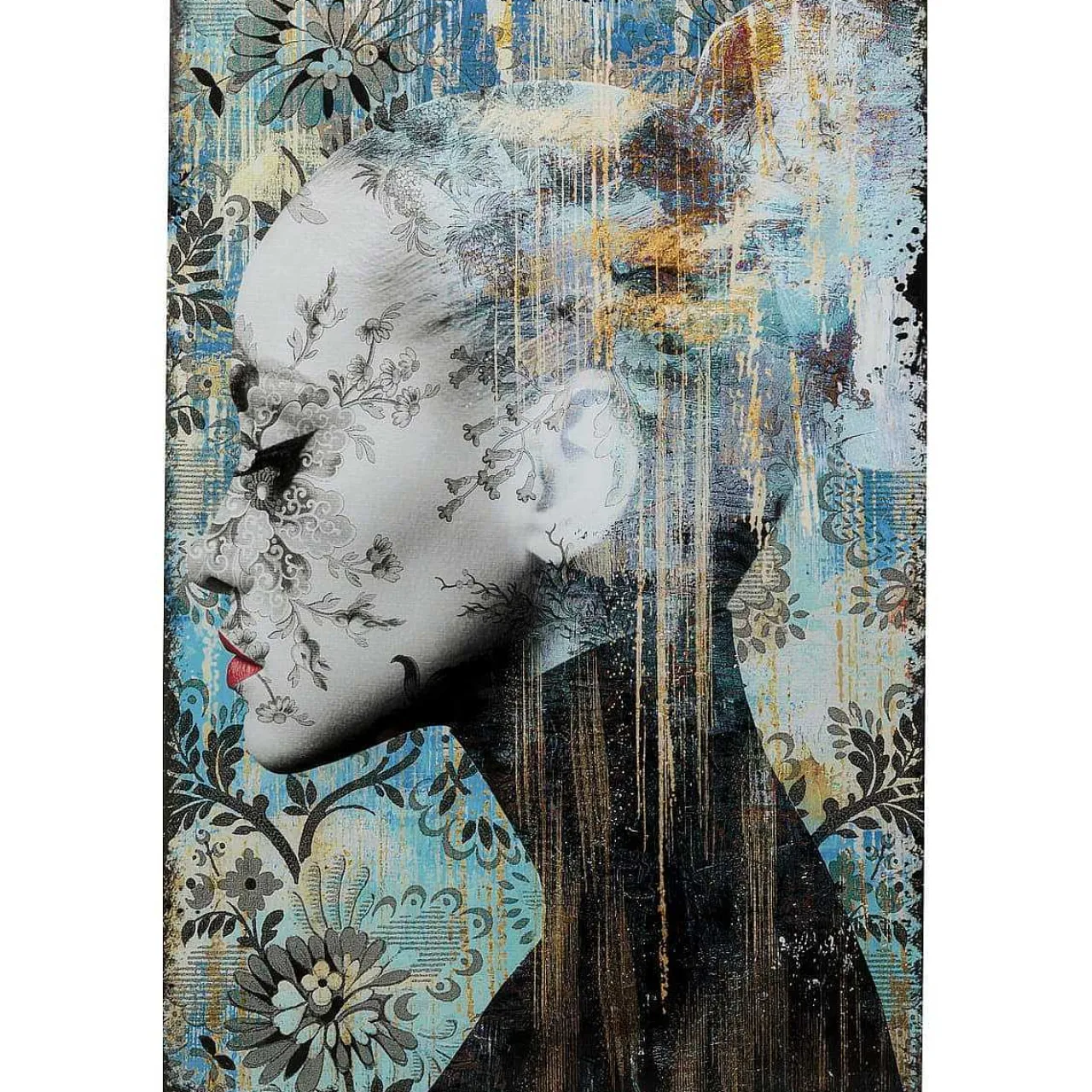 KARE Design Glasbild Lady Flower 100X150> Glasbilder