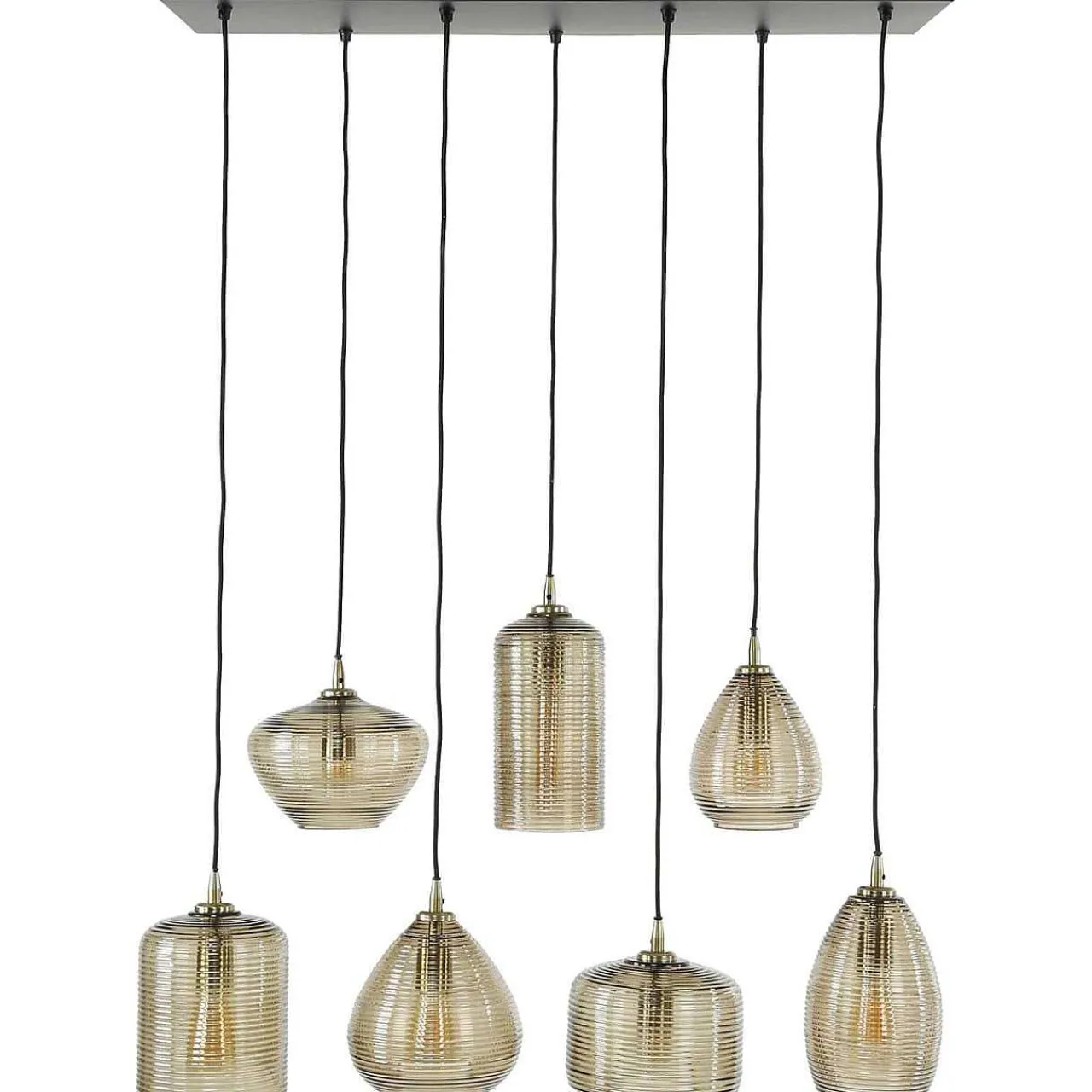 mutoni industrial Hangelampe Faixa 7L Braunglas> Hängeleuchten
