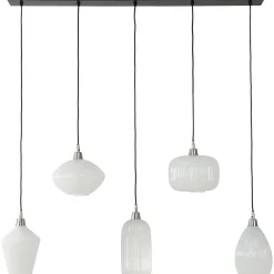 mutoni industrial Hangelampe Stripe Mix Weissglas 5L> Hängeleuchten