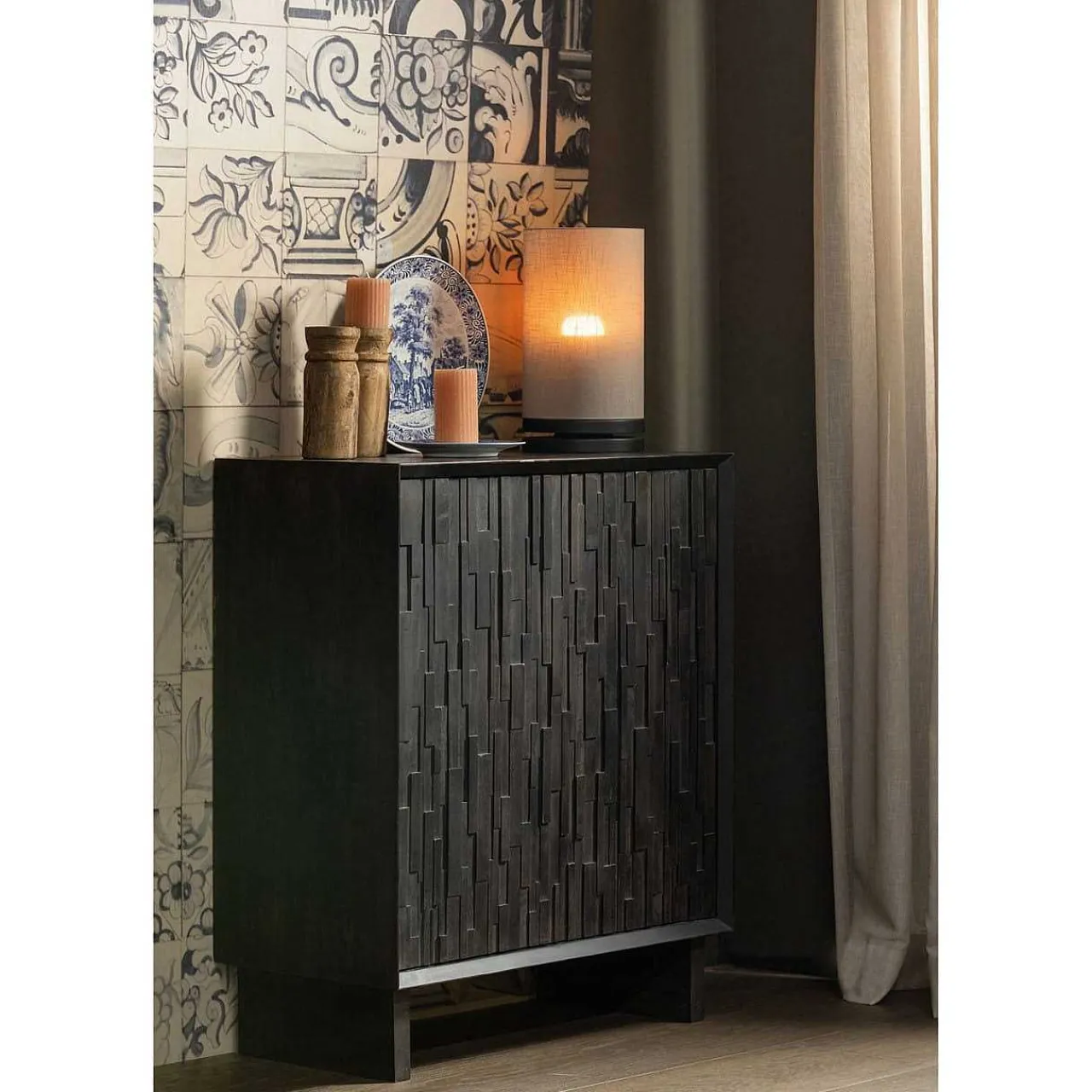 mutoni living Highboard Til Mango Dunkelbraun 95X80> Highboards
