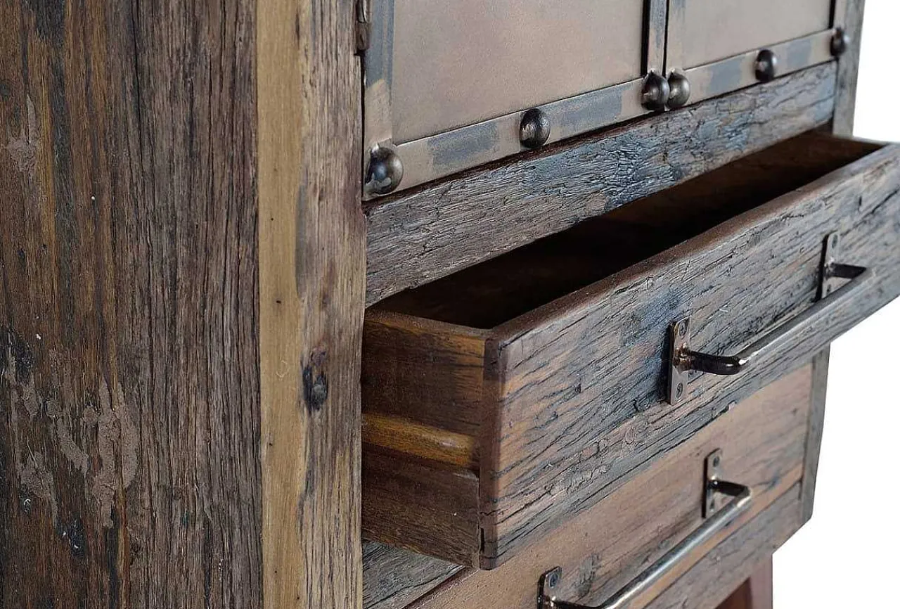mutoni inspiration Hochkommode Acaba Recyceltes Holz Braun 75X120> Kommoden