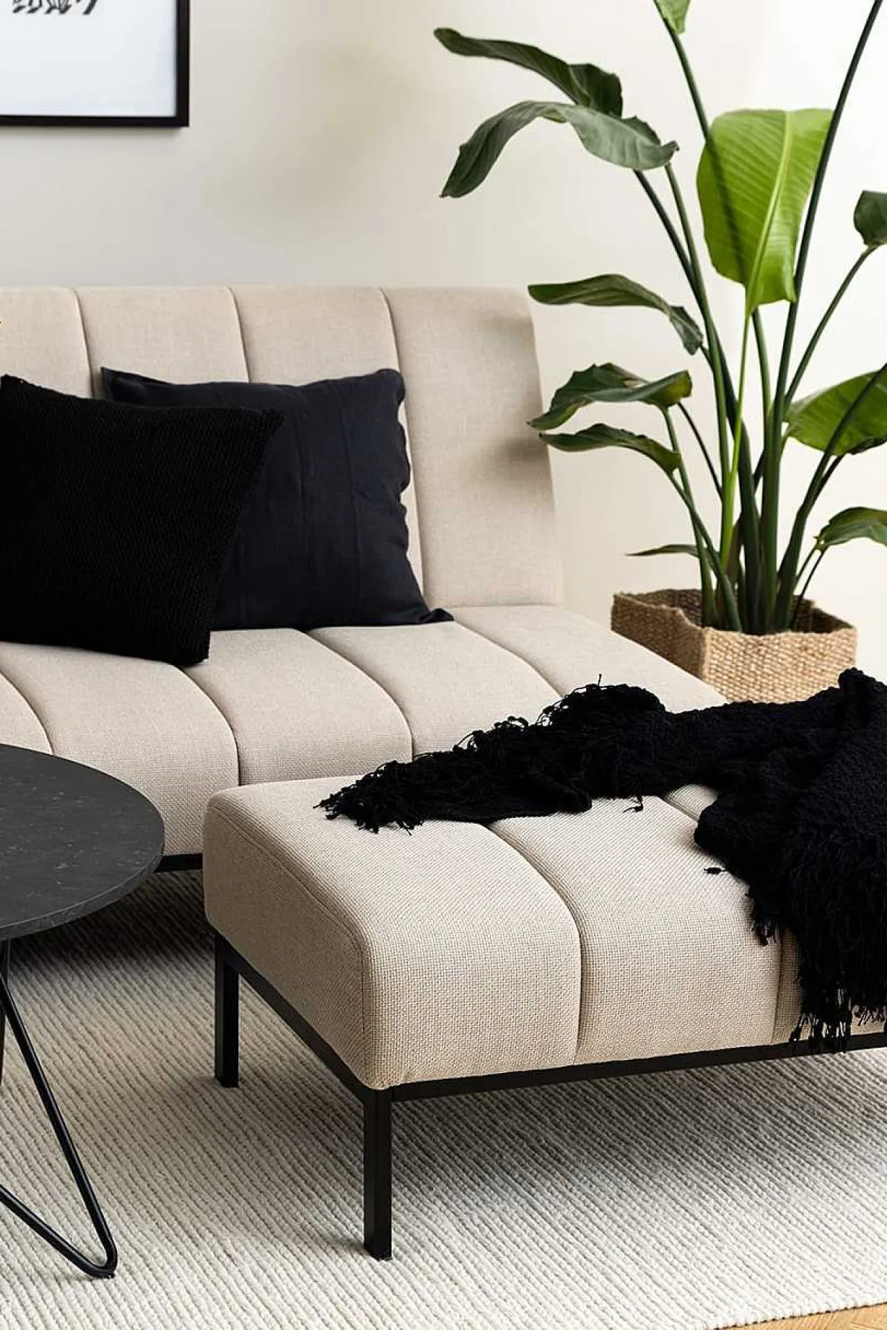 mutoni scandi Hocker Caden Beige> Hocker