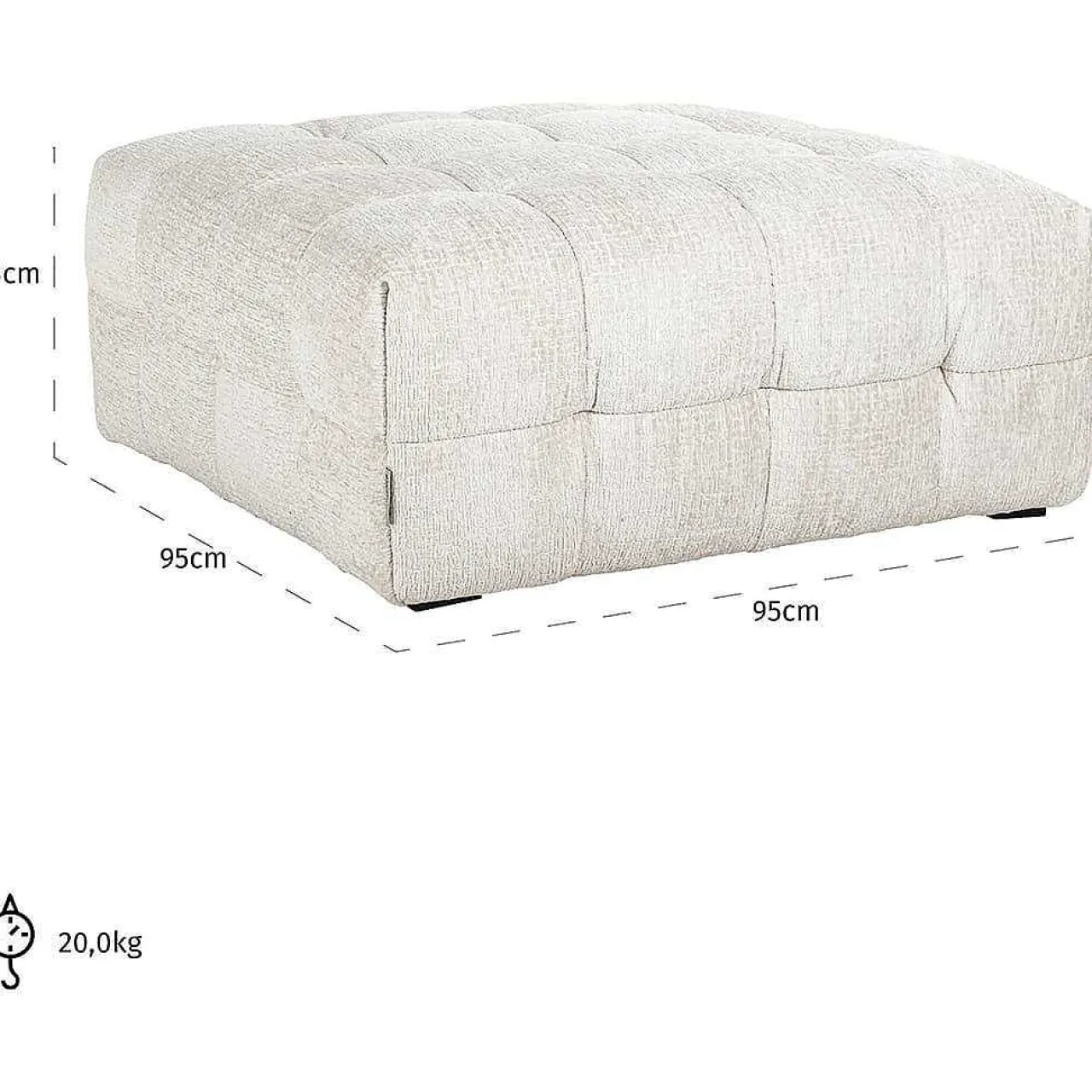 Richmond Interiors Hocker Merrol Cream Fusion> Hocker