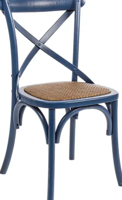mutoni lifestyle Holzstuhl Cross Blau> Holzstühle